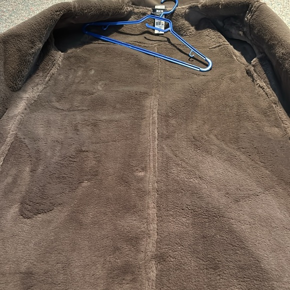 NWT Anthropologie Maeve size large dark grey long coat - Picture 10 of 15